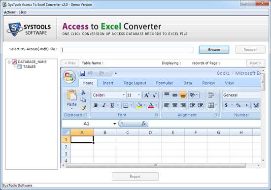 Access to Excel Utility v2.1 2.1
