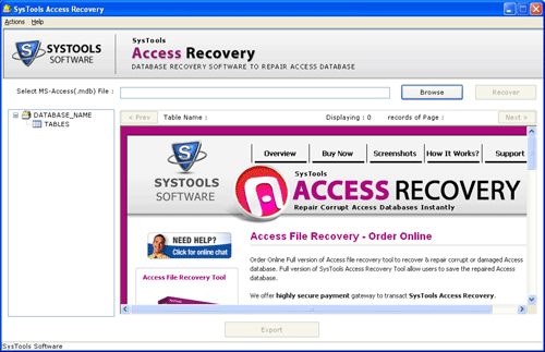 Repair Tool for Access Database 3.4